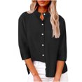thumbnail image 1 of Yuyuzo Womens Fall Business Casual Tops Long Sleeve Button down Blouses Loose Basic Going out Tops, 1 of 6