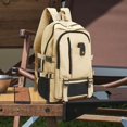 thumbnail image 2 of Computer Bag Daypack Gifts Travel Backpacking Tote Storage 15 Inch Notebook Laptop Backpack Light Khaki, 2 of 9