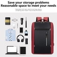 thumbnail image 4 of Cagogo Laptop Backpack, Business Slim Laptop Bag with USB Charging Port for Men Women, Water Resistant 16 Inch Computer Backpack, Durable Travel Backpack for College Study Work Office Commute, 4 of 5