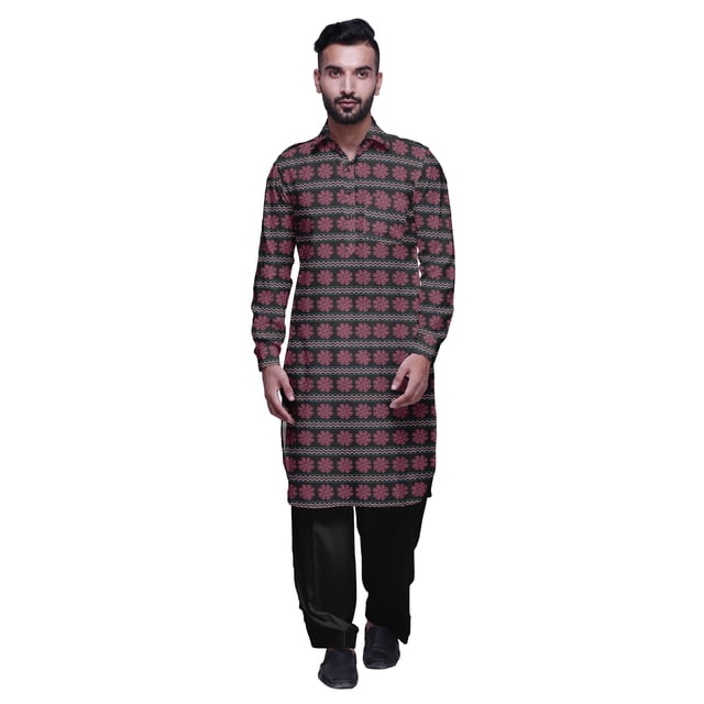 Atasi Kurta-Pyjama Pathani Indien pour Hommes Tenue de Fête Kurta-Pyjama pour Hommes