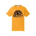 thumbnail image 1 of Gravity Outdoor Co. Youth Performance T-Shirt - Black Logo - Gold - X-Small, 1 of 2