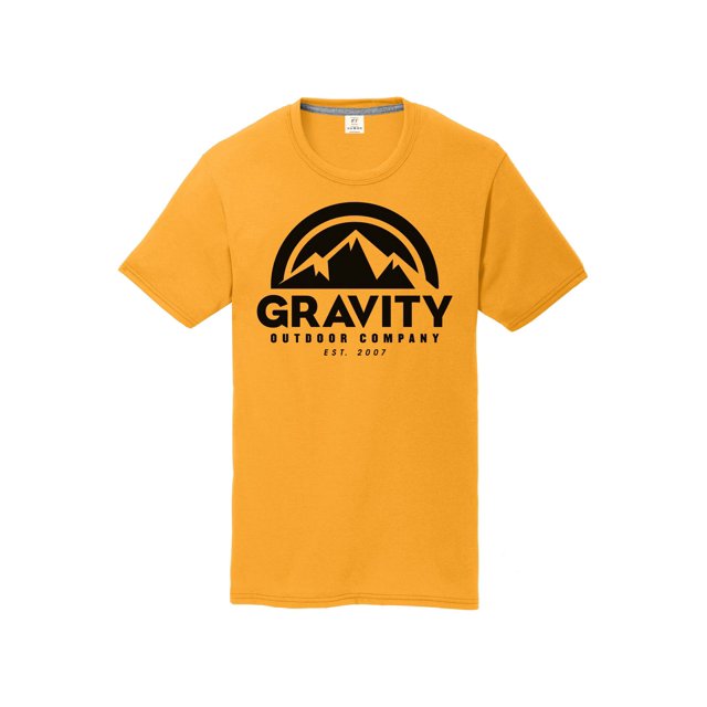 Gravity Outdoor Co. Youth Performance T-Shirt - Black Logo - Gold - X-Small
