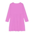 thumbnail image 4 of MeetoTime Robe de Performance pour Filles à Manches Longues, Couleur Unie, Col Rond, Extensible, Robe de Récital Scolaire, 4-14 Ans, Vêtements pour Enfants, 4 of 5