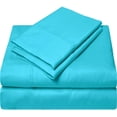 thumbnail image 1 of 1200 Thread Count 100% Egyptian Cotton 4-Piece Bed Sheet Set (1 Flat, 1 Fitted Sheet, 2 Pillow Covers) 21 Inches Deep Pocket Solid Pattern, 1 of 4