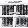 thumbnail image 3 of Vargottam Extra Long Cotton Curtains - 108" Length Drapes for High Ceilings or French Doors - 52"x108", Light Filtering Rod Pocket/Back Tab Drapes, Set of 2 Panels - Abstrct Floral Design (Blue), 3 of 8