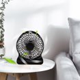 thumbnail image 4 of Small Desk Fan, Portable Electric Table Desktop Air Circulator Fans, Desktop USB Charging Fan Three Speed Adjustment Small Fan Silent Fan Portable Small Table Fan Suitable For Office And Bedroom, 4 of 6