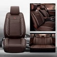 thumbnail image 4 of Maidao Car Seat Covers Leather Full Set for Mazda for Mazda3 2010-Present 5 Seats Compatible Airbag Waterproof Front Rear Cushion Protector Coffee, 4 of 8