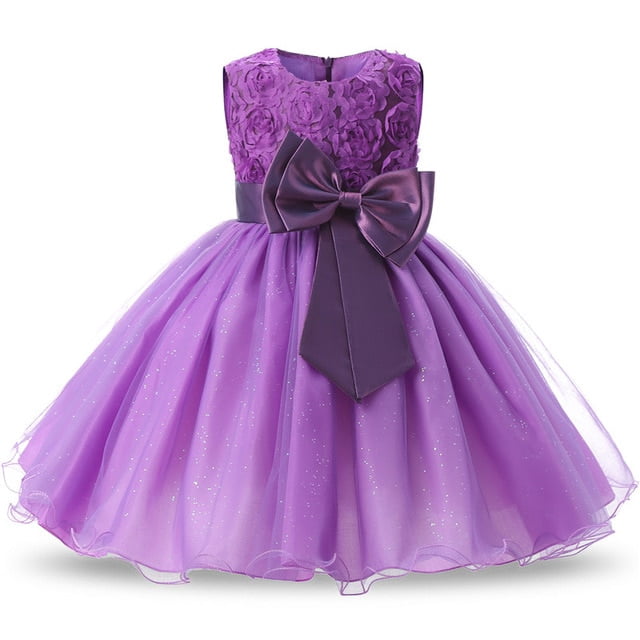 AAMILIFE Robe Fleur Princesse Fille Tutu Mariage Anniversaire Fête Robe Enfant Costume Enfants