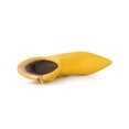 thumbnail image 4 of Unique Bargains Women's Fold Over Kitten Heels Ankle Boot Yellow (Size 7.5), 4 of 8