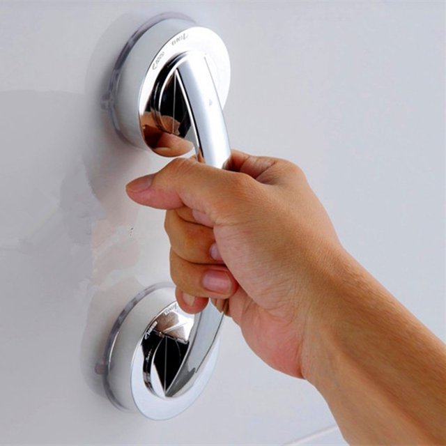 Bath Safety Handle Suction Cup Handrail Grab Bathroom Grip Tub Shower Bar Rail