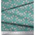 thumbnail image 2 of Soimoi Poly Georgette Fabric Floral Block Printed Craft Fabric by The Yard 52 Inch Wide, 2 of 3