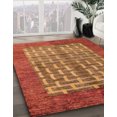thumbnail image 2 of Ahgly Company Tapis d'Intérieur Rectangulaire Abstrait Orange Abstrait, 5' x 7', 2 of 6