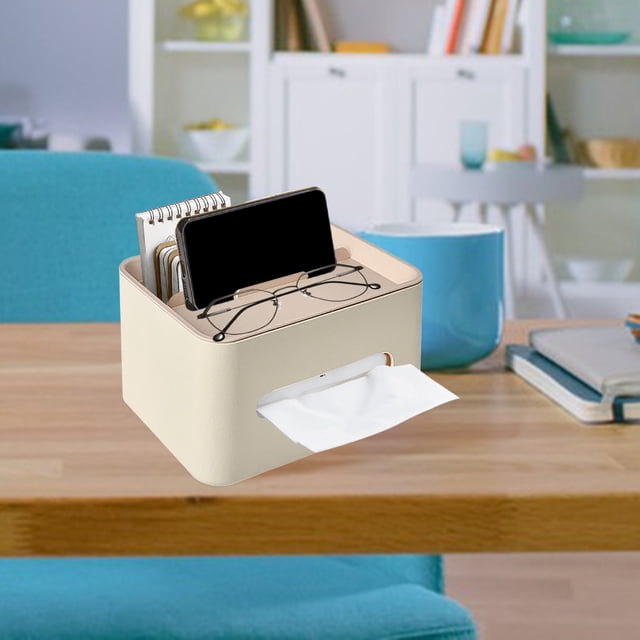 Vaidha Tiroir à Papier de Bureau - Table Basse Multifonctionnelle pour la Maison - Boîte à Mouchoirs - Boîte de Rangement pour Télécommande de Bureau Multifonctionnelle pour Salon