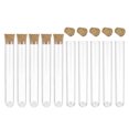 thumbnail image 1 of Unique Bargains 15x100mm Plastic Round Base Test Tubes with Cork Stoppers 50 Pack, 1 of 5