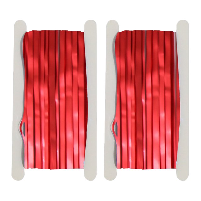 2 Pack Metal Foil Matte Tassel Curtain Party Decor For Props Festive Celebration Party Decor, 1 x 2m