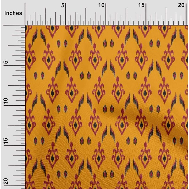 oneOone Viscose Chiffon Fabric Argyle Style Ikat Print Sewing Fabric BTY 42 Inch Wide