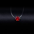 thumbnail image 4 of Funie Women Round Cubic Zirconia Pendant Necklace Invisible Fishing Line Chain Jewelry, 4 of 8