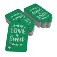 thumbnail image 2 of Inkdotpot Real Silver Foil Love Is Sweet Wedding Tags Favor Hang Paper Tags 100 Pack, 2 of 6