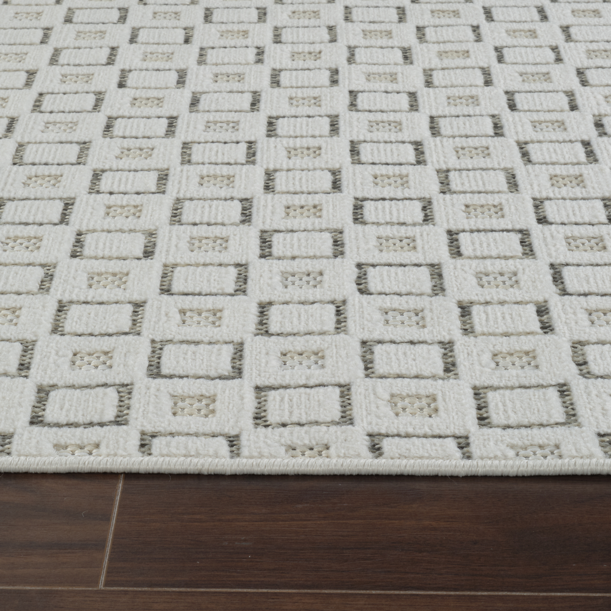 Tapis d'interieur exterieur abstrait Rug Branch Maise, beige creme, moderne - Entree, couloir, salle de bain et cuisine
