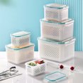 thumbnail image 4 of Food Storage Containers 3-Piece Set with Leak-Proof Locking Lids, BPA-Free Plastic, Microwave and Dishwasher Safe, for Refrigerator, Freezer and Pantry, 4 of 8