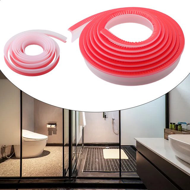Collapsible Shower Threshold Water Dam Collapsible Bath Shower Barrier Water Stopper Retention System Dry and Wet Separation for Bathroom Kitchen and More,Attention To The Color And Size Of The Order