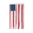 thumbnail image 2 of Lighted American Flag Decor, Lighted Rag American Flag Banner, 2026 New Patriotic Wall Hanging, Retro American Ribbon Flag for Outdoor Porch Decoration, Decorative Flag Banner, White, 2 of 8