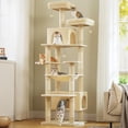 thumbnail image 2 of Large Cat Tree cm Cat Tower for Large Cats Cat Condo with Sisal-Cove Scratching Posts and Pads Padded Perch Dual Condo and Basket for Indoor Cats-Grey Small, 2 of 6