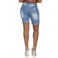 thumbnail image 2 of Ripped Torn Distressed Denim Bermuda Half Jeans Shorts for Summer Plus Size 22W, 2 of 3