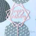 thumbnail image 2 of pitrice Square Happy Birthday Cake Topper Acrylic Insert Cake Card DIY Glitter Cupcake Smash Candle Stick, 2 of 9