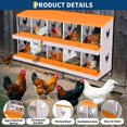 thumbnail image 4 of Chicken Nesting Box, 10 Compartment Metal Nesting Boxes for Chicken Coop, Roll Away Nest Box, Easy Egg Collection, Easy to Clean and Install, Chicken Laying Boxes,Orange, 4 of 7