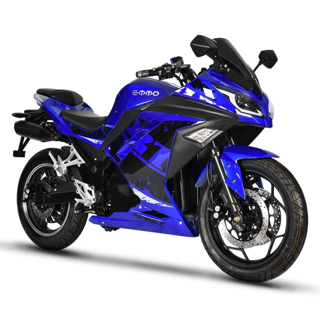 Emmo Zone MAX eBike - Electric Motorcycle eBike - 84V20Ah SLA - Full Size E Bike - Blue - QS Super Torque Motor