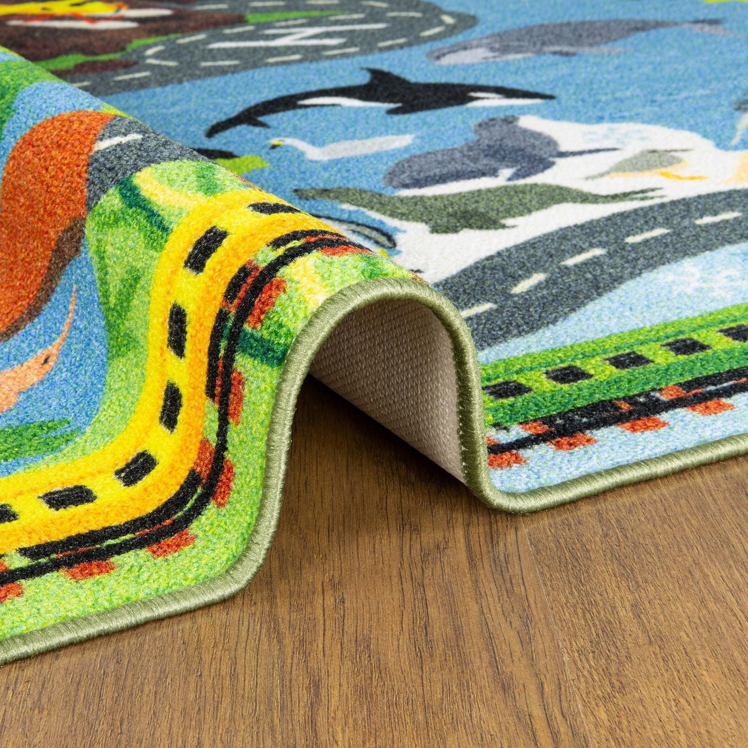KC Cubs animal éducatif tapis et tapis de route de zone pour les chambres des infants et la salle de jeux