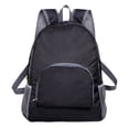 thumbnail image 2 of Uuiauoio Foldable Backpack Minimalist Design Lightweight Student Backpack Zipper Strip Side Mesh Pocket Compact Storage Easy Carry Travel Daypack, 2 of 4