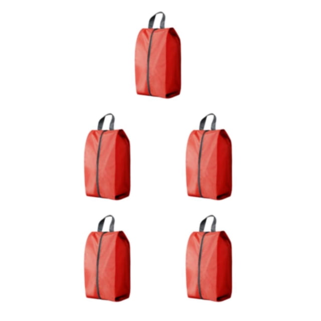 Wweixi Reusable Travel Shoe Storage Bag Eco-friendly Solution For Shoe Transportation Lightweight red XL 5Set