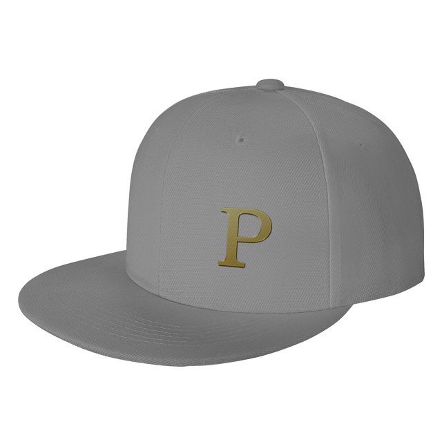 ZICANCN Alphabet P Pattern Baseball Caps, Trucker Hats for Men And Women, Adjustable Breathable Flat Caps, Gray