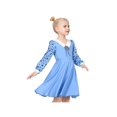 thumbnail image 4 of Robe Fille Bleue Motif Règle Col Uniforme Scolaire Vintage Décontracté Quotidien 7 Ans, 4 of 8