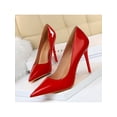 thumbnail image 1 of Woobling Escarpins Confort pour Femmes Marche Légers Stilettos Élégants Talons Hauts Rouges 10,5 cm 4, 1 of 2