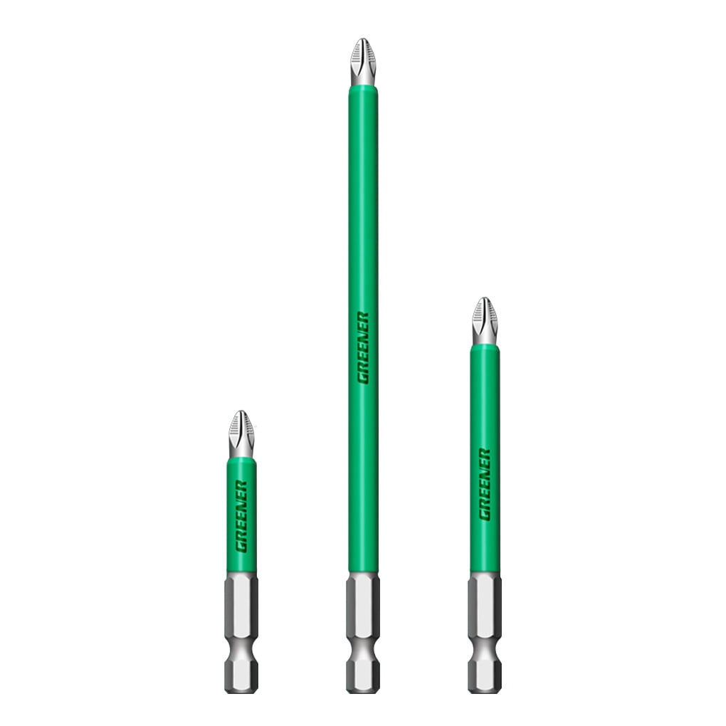 GREENER Screwdriver Drill Bit Set Anti-slip DIY Screw Driver Portable High Precision Household Tools Extractor Accessories 65/90/150mm 3PCS
