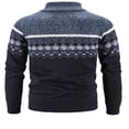 thumbnail image 2 of Cardigan pour Hommes Fermeture Éclair Complète Col Montant Ajusté Décontracté Tricoté, 2 of 3
