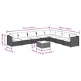 thumbnail image 4 of vidaXL 9 Piece Garden Lounge Set with Cushions Poly Rattan Black, 4 of 5