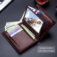thumbnail image 3 of BULLCAPTAIN Large Capacity RFID Blocking Genuine Leather Wallet Black QB-027, 3 of 12