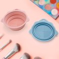 thumbnail image 4 of Foldable Makeup Brush Cleaner Bowl Portable Silicone Cosmetic Brushes Powder Puffs Makeup Sponges Cleaning Tool, 4 of 8