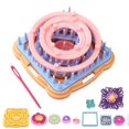 thumbnail image 1 of YISITIAN Flower Making Loom Kit with Hook, Includes Round and Square Frame for Knitting Weaving Crafts, Beginner-Friendly DIY Accessory for Home Decor AZ1014-1799, 1 of 7