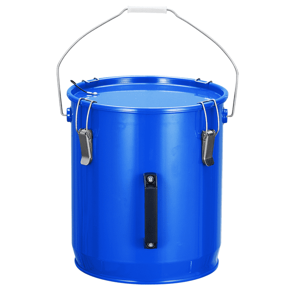 Efficient Cleaning Solution Grease Bucket – 6 Gallon Steel – Rust-Proof, Secure Locking Lid & Filter Bag – USA