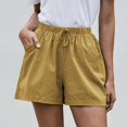thumbnail image 2 of FNFYFH Clearance Cotton Linen Shorts for Women Summer Drawstring Elastic Waisted Shorts with Pockets Womens Loose Fit Comfy Athletic Workout Shorts Solid Color,Gray S-3XL, 2 of 8