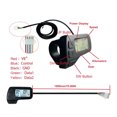 thumbnail image 3 of Electric Bicycle Instrument, Mileage Display Electric Bike LCD Display Meter Precise SM Connector Portable High Toughness  for Electric Scooter, 3 of 8
