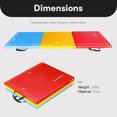 thumbnail image 2 of BalanceFrom 6ft x 2ft x 2in 3-Panel All-Purpose Folding Gymnastics Mat, Multicolored, 2 of 9