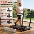 thumbnail image 2 of RHYTHM FUN Tapis Roulant Pliable avec Inclinaison, Tapis de Marche Portable 2,5 Hp avec Poignée pour la Maison et le Bureau, Écran LED, Télécommande et Capacité de 300 Lb, 2 of 7