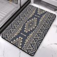 thumbnail image 2 of Upgrade Your Bathroom with our 20x32in Bath Rug Runner - Non-Slip, Tribal Style, Luxury Microfiber Bathroom Rugs. Perfect for Tub and Shower, Machine-Washable for Easy Maintenance!, 2 of 5