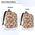 thumbnail image 2 of Vsdgher Christmas Hat bear Print Canvas Backpack Travel Rucksack Unisex Knapsack 15.7/17.7Inch Laptop Backpack for Work,College-Small, 2 of 5